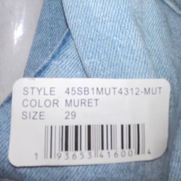 JOES JEAN Shorts Distressed Mid Rise Light Wash Denim Bermuda Length - Picture 6 of 8